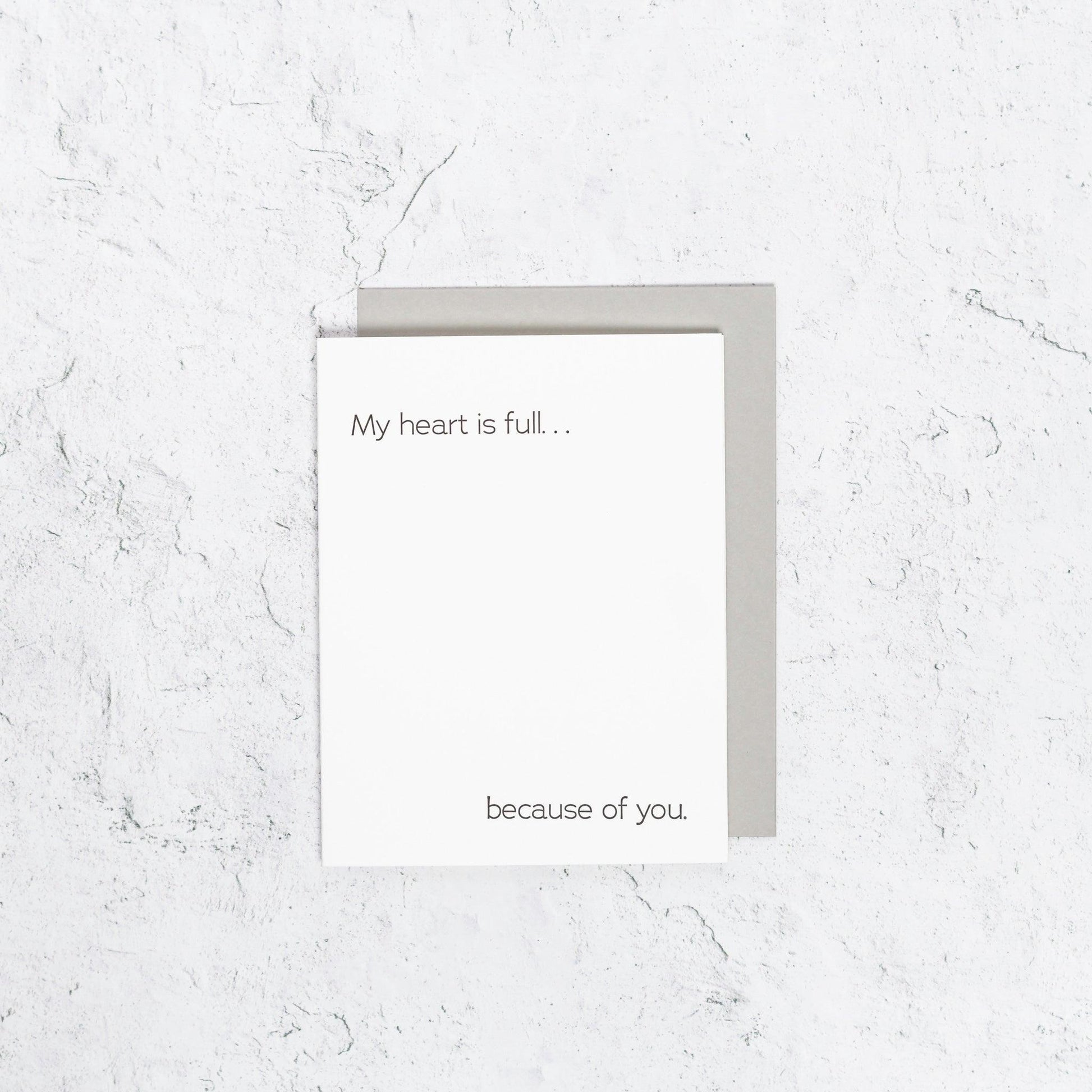 Full Heart Letterpress Card