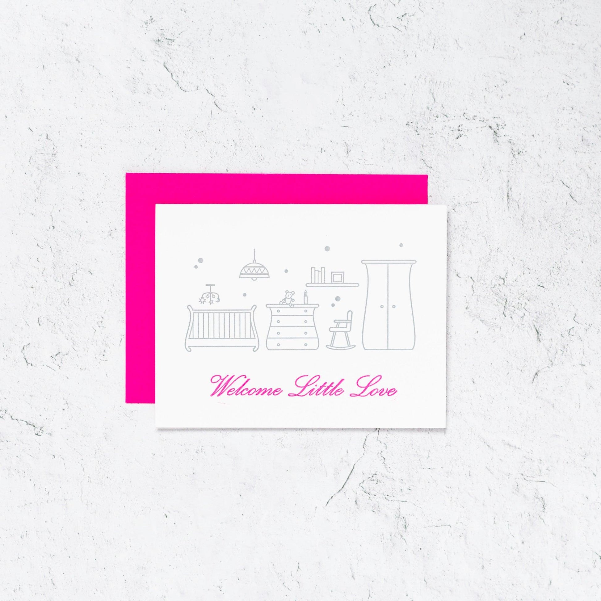 Baby Girl Letterpress Card