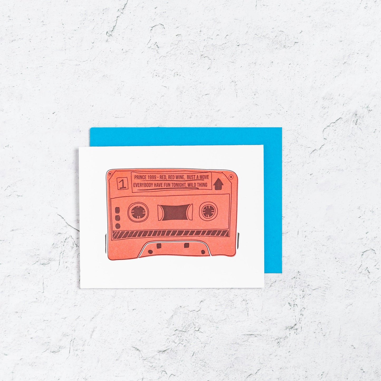 Mix Tape Happy Birthday Letterpress Card