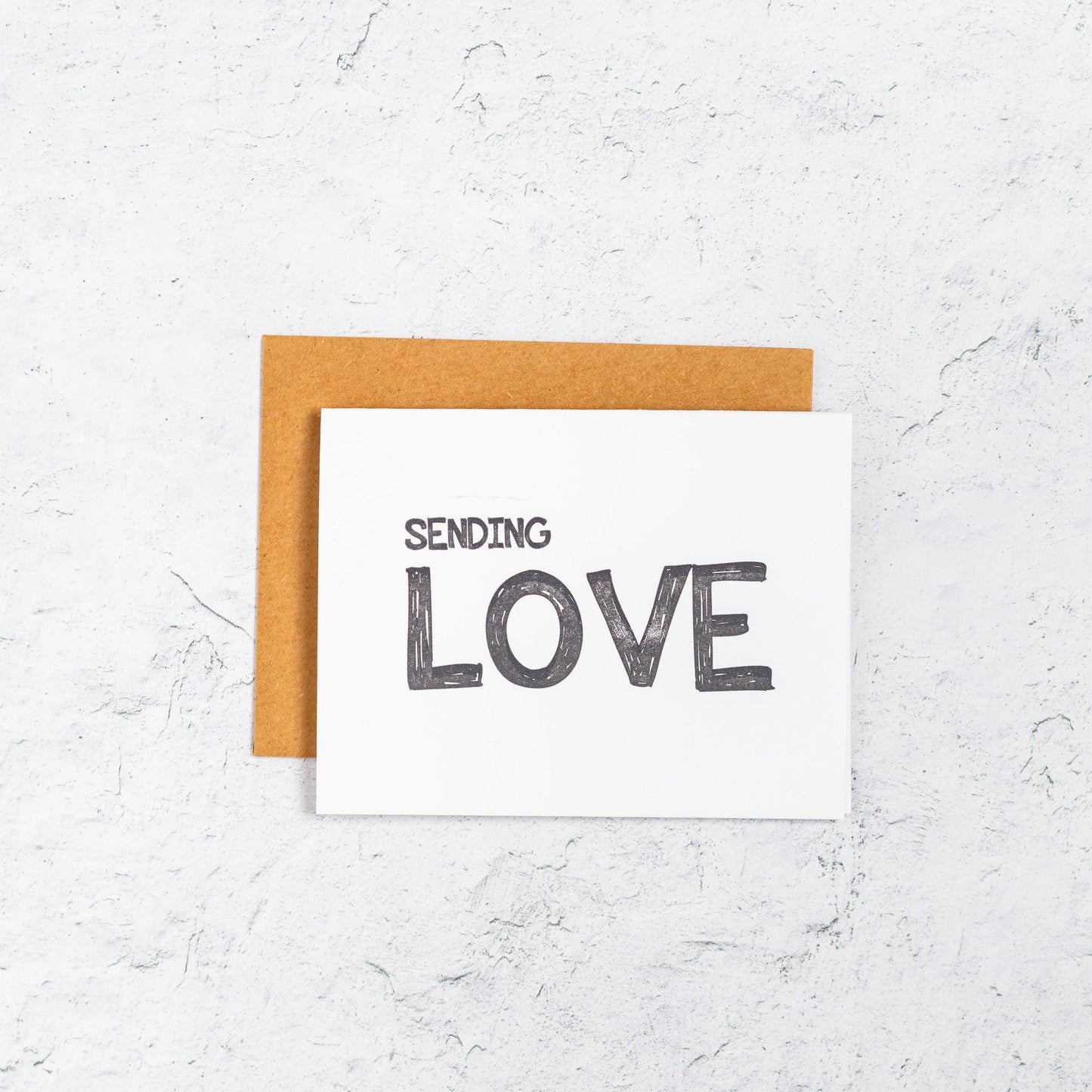 Sending Love Letterpress Card - With Love Paperie