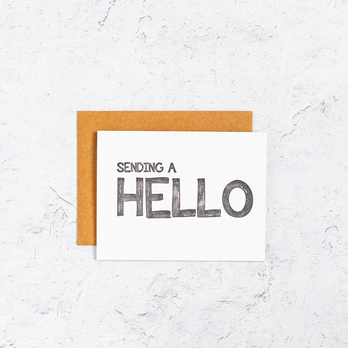 Sending a Hello Letterpress Card - With Love Paperie