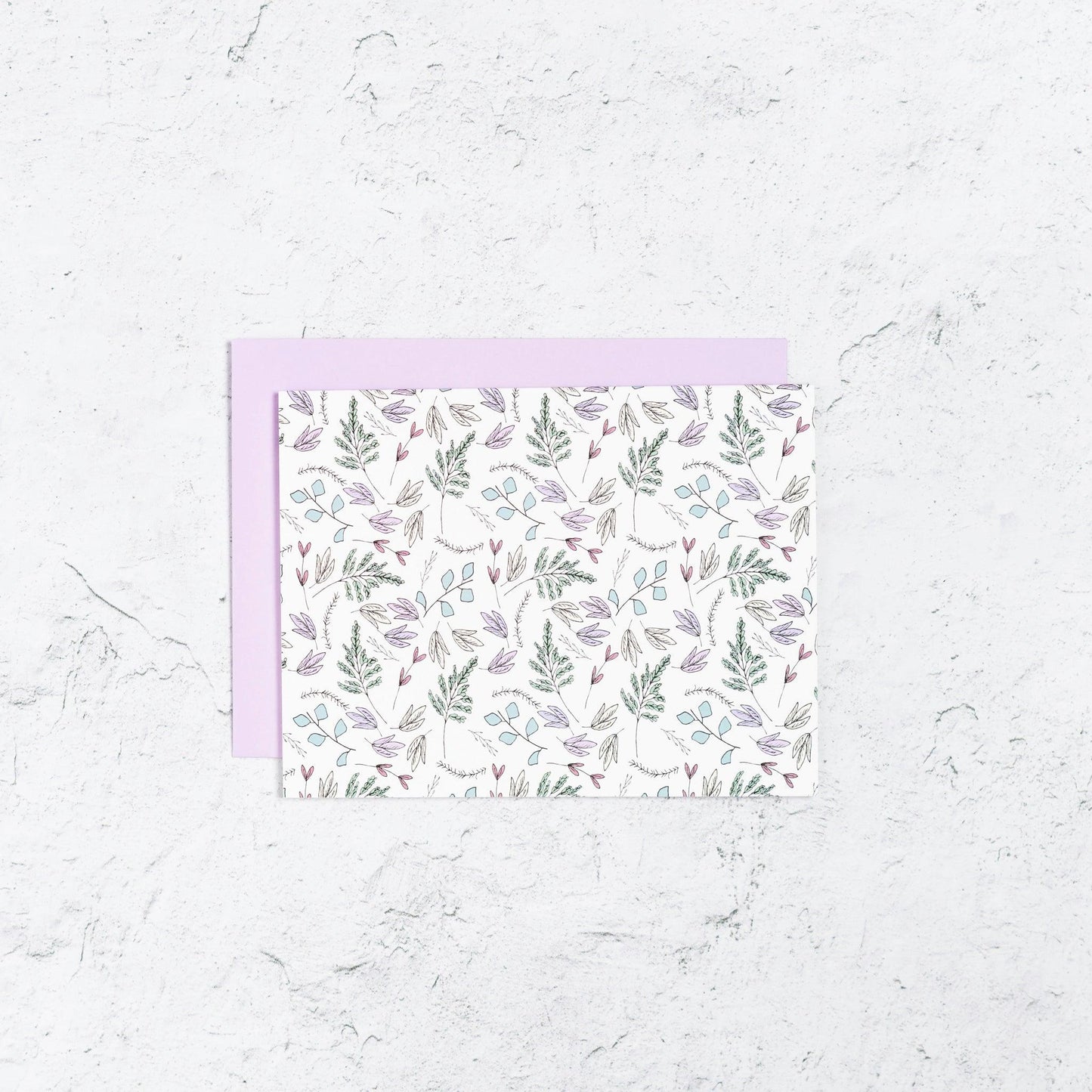 Spring floral and lavender note card set
