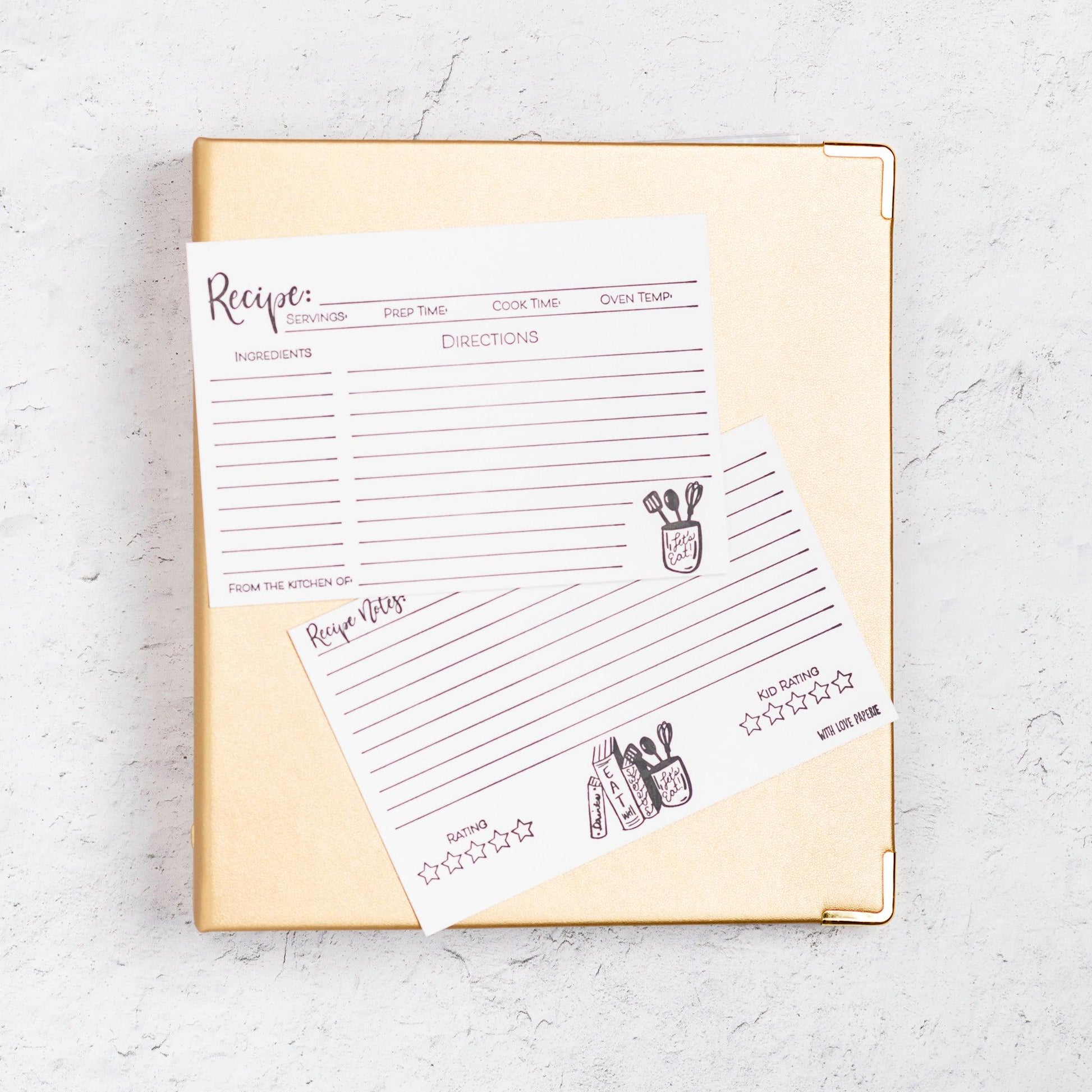 Recipe Binder Kit - With Love Paperie