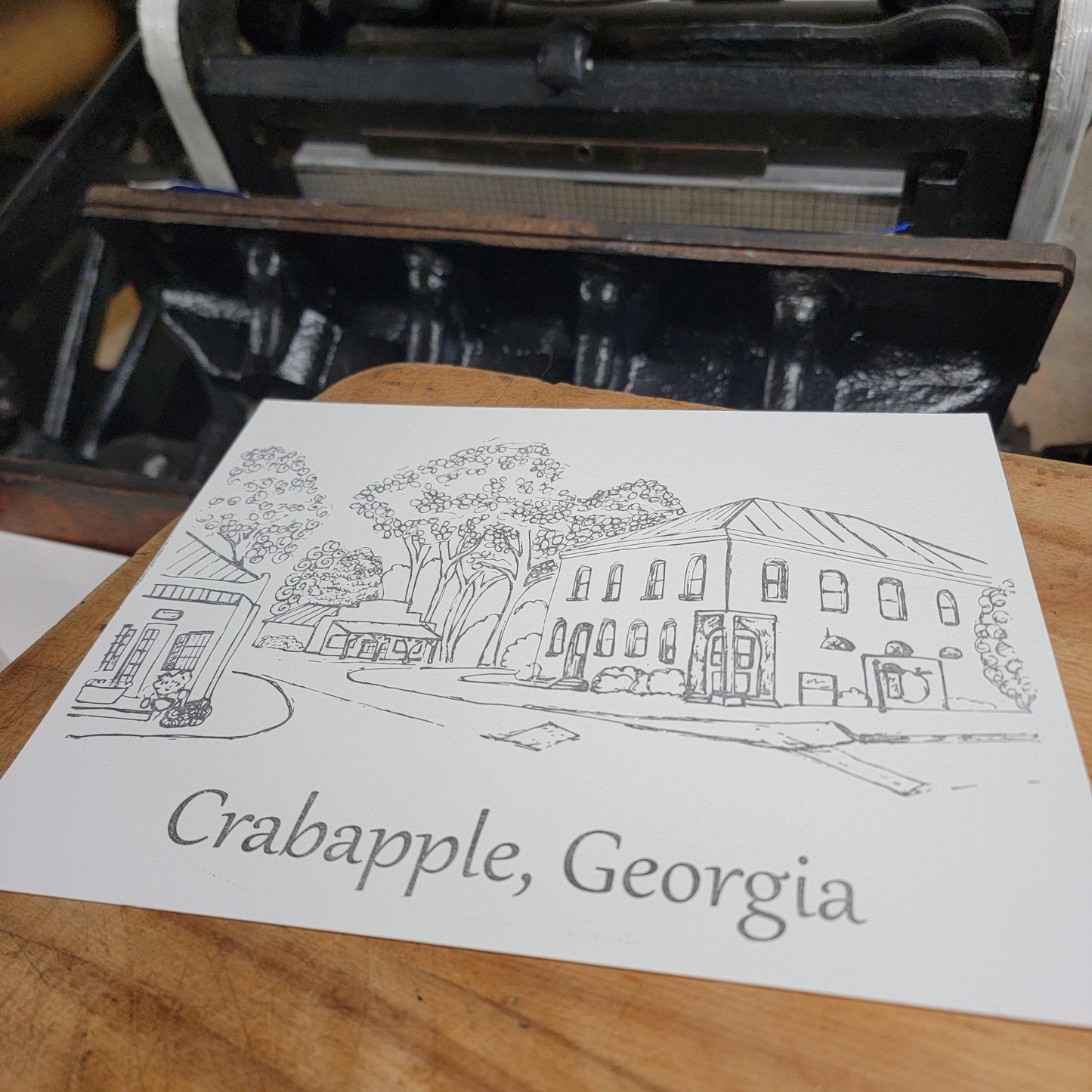 Crabapple Georgia Letterpress Print - With Love Paperie