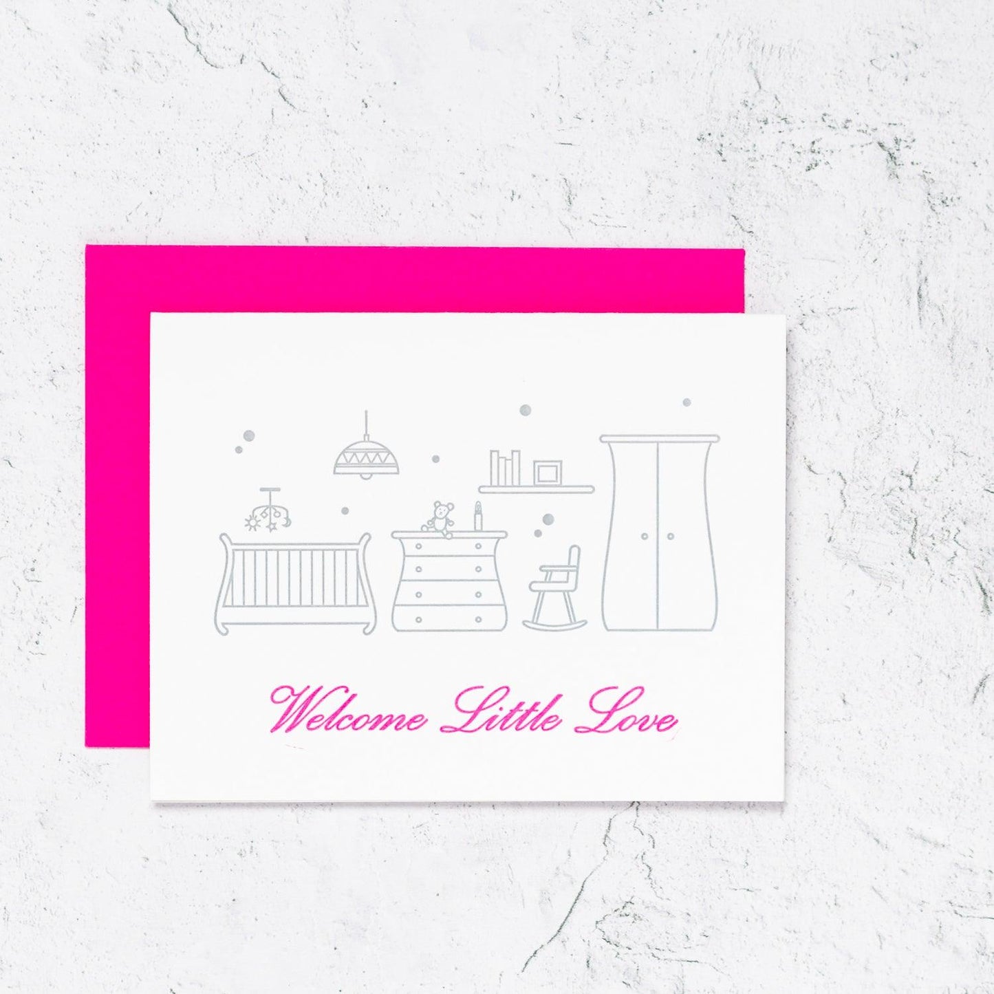 Baby Girl Letterpress Card
