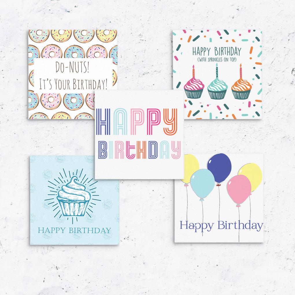 Happy Birthday Enclosure (Mini) Card Set - With Love Paperie