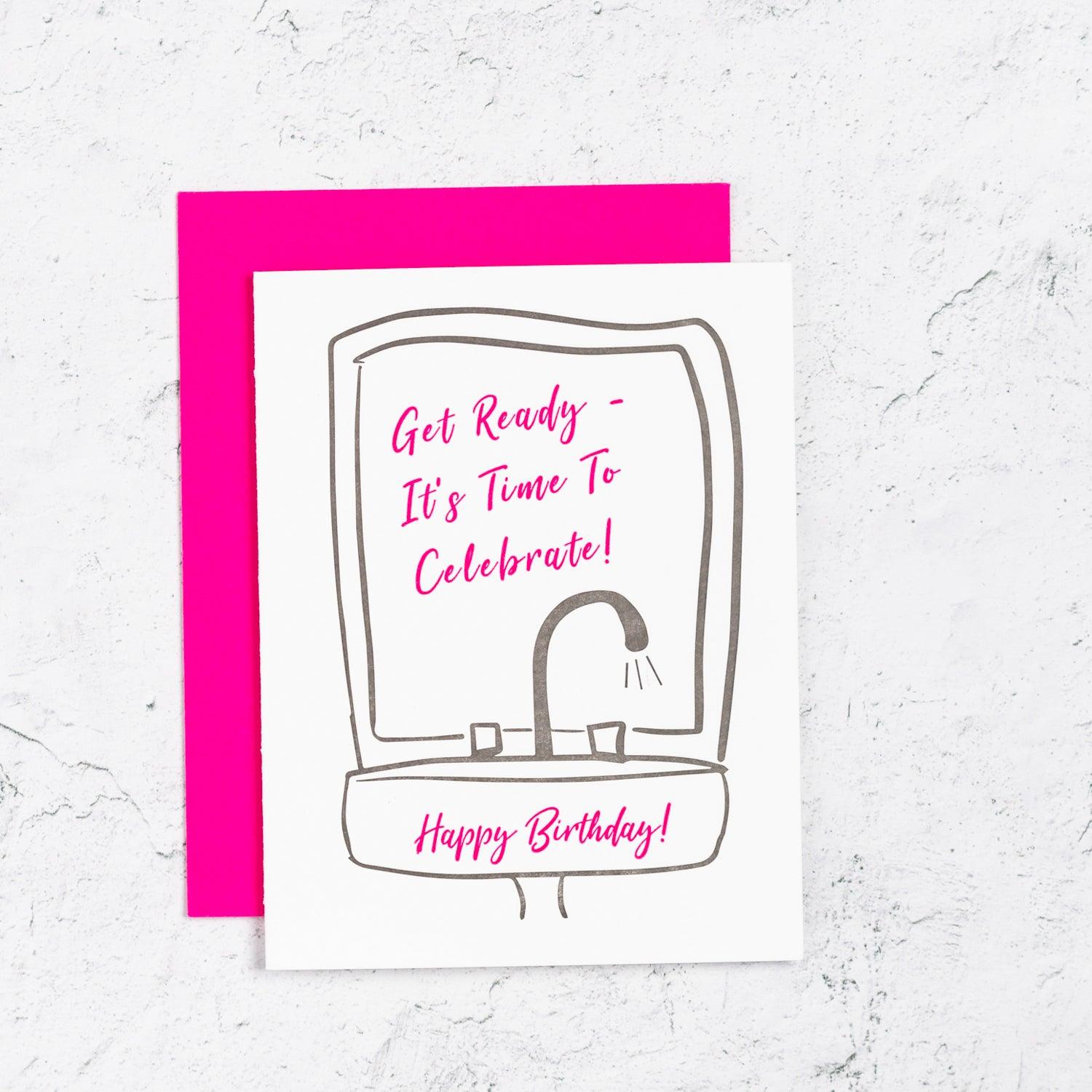 Celebrate Birthday Letterpress Card
