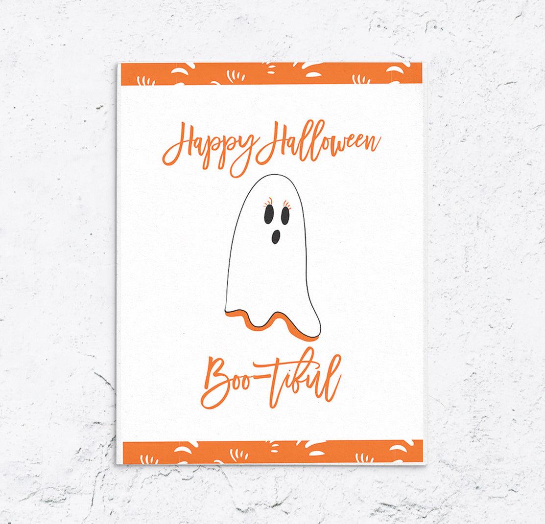 Boo-tiful Ghost Halloween Card