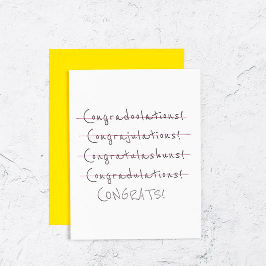 Congratulations Letterpress Card