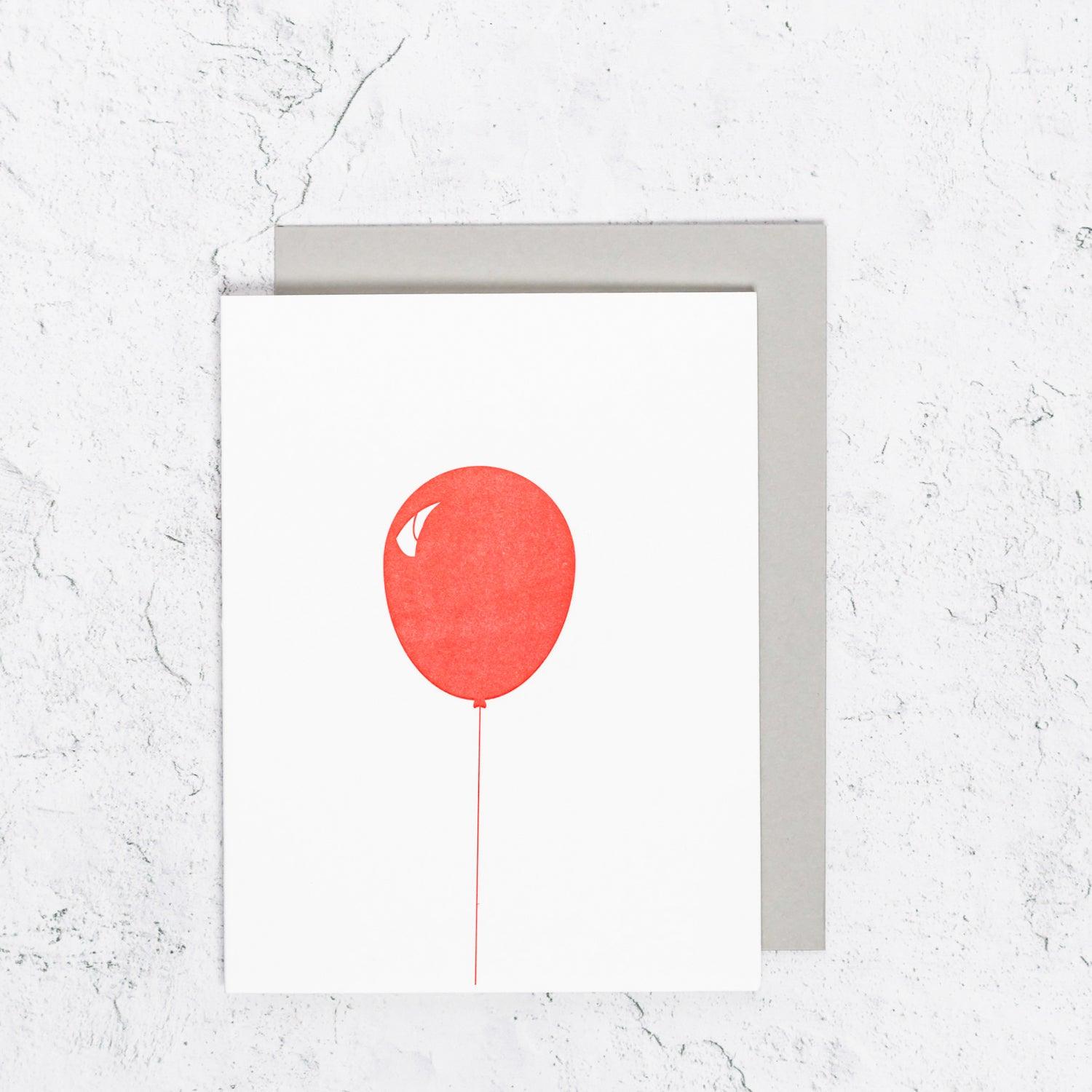 The IT Red Halloween Balloon Card