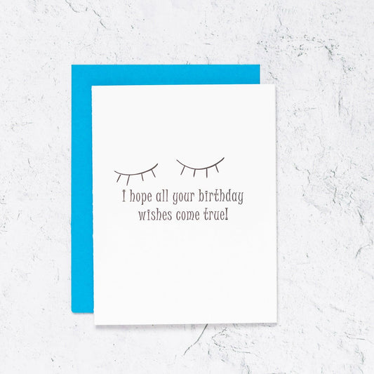 Birthday Wishes Letterpress Card