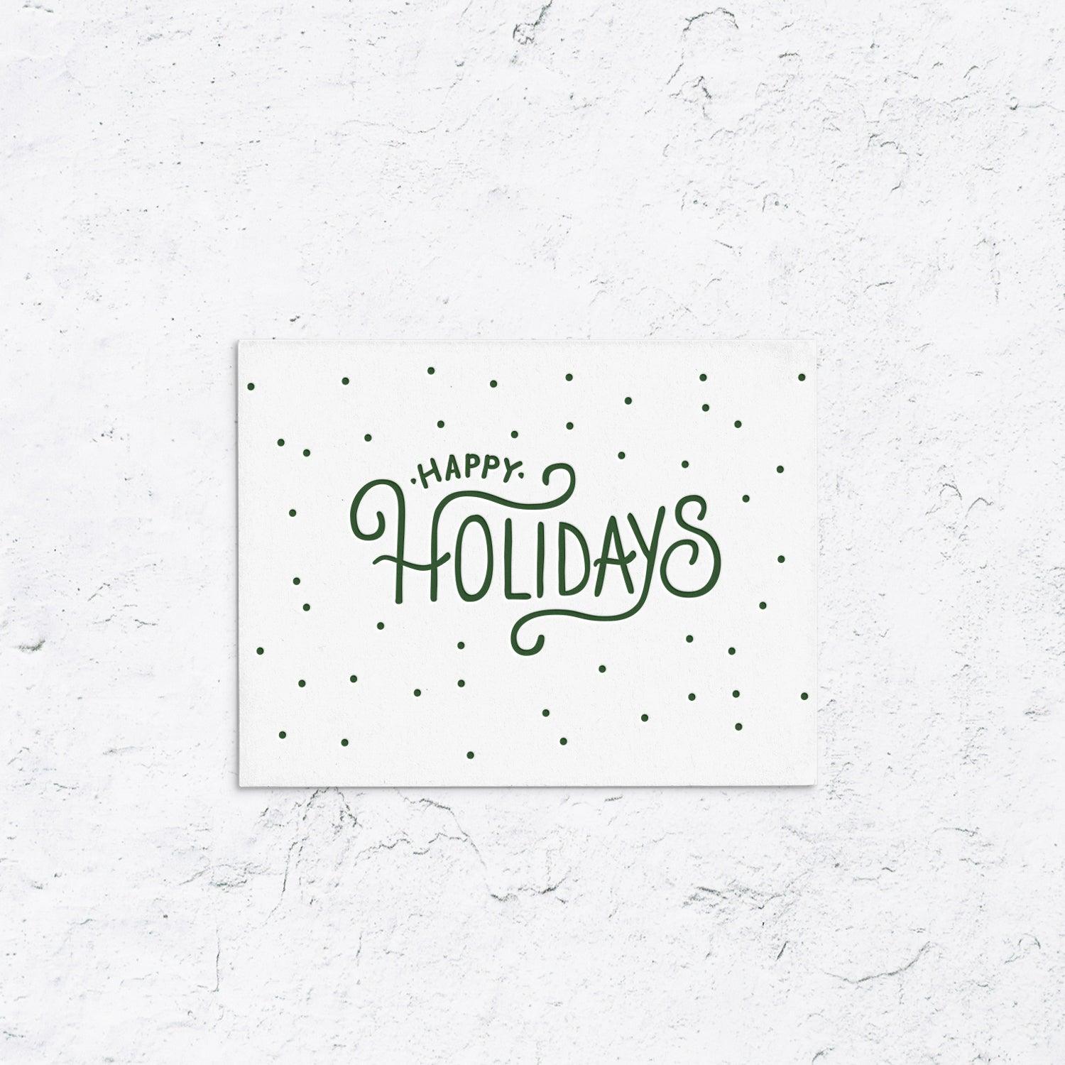 Happy Holiday Dots Boxed Holiday Cards - With Love Paperie