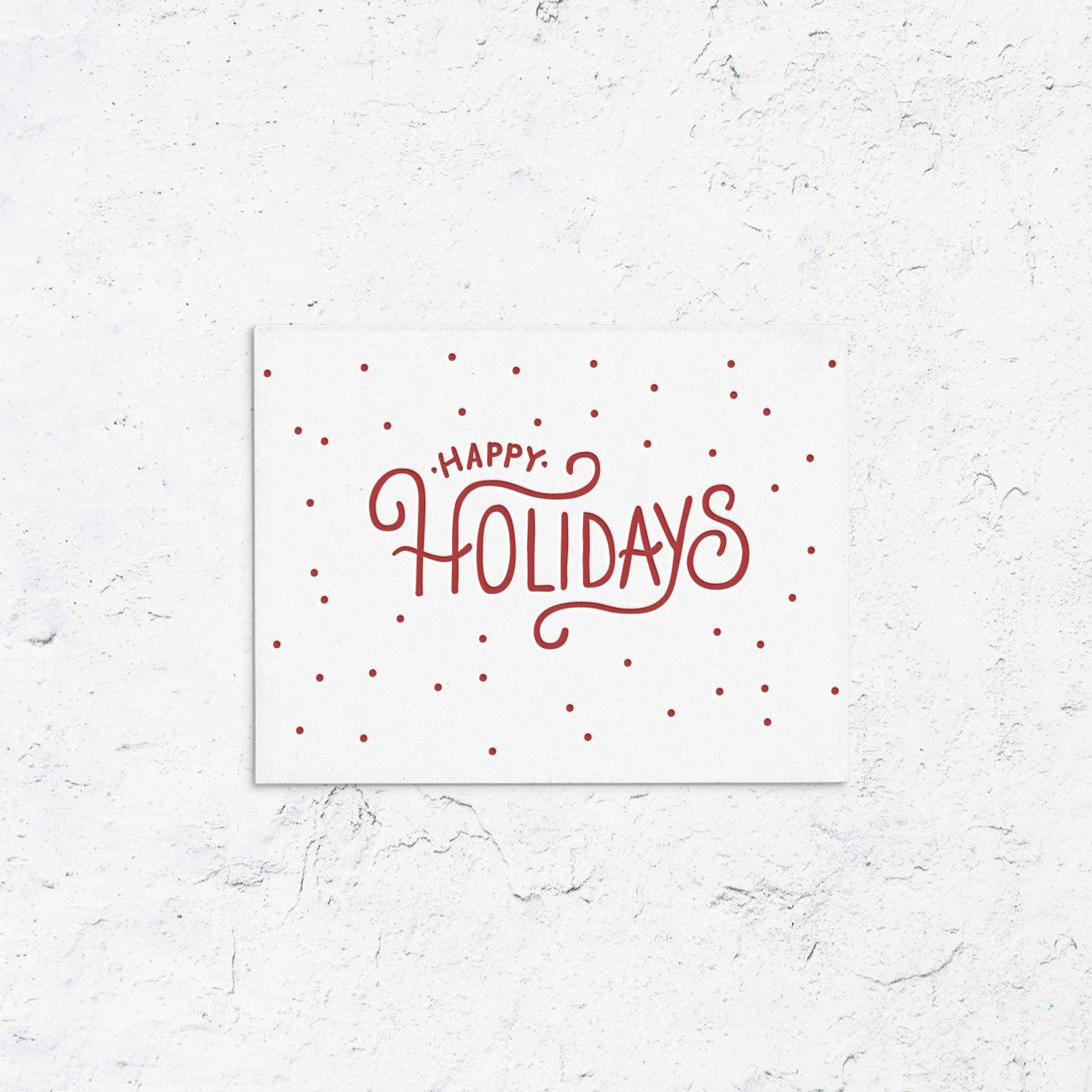 Happy Holiday Dots Boxed Holiday Cards - With Love Paperie
