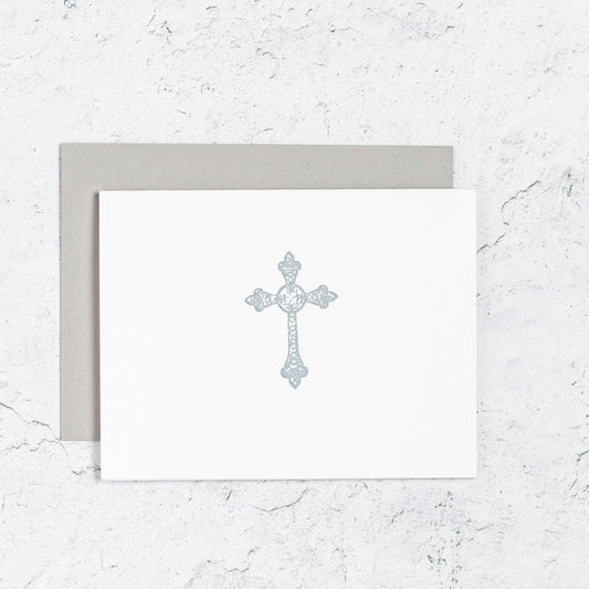 Byzantine Cross Letterpress Card