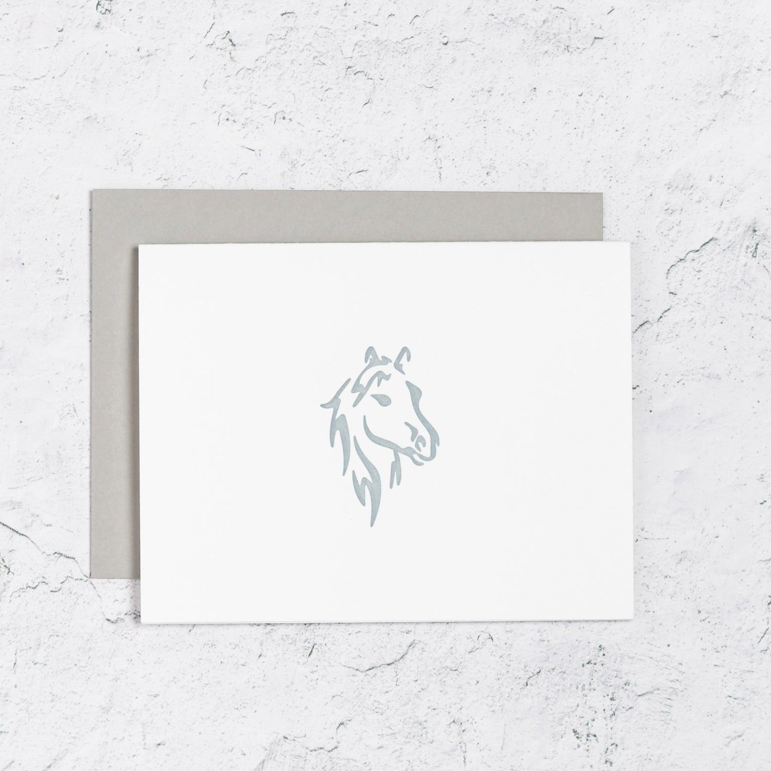 Horse Letterpress Notecard