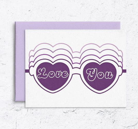 Love You Sunglasses Purple