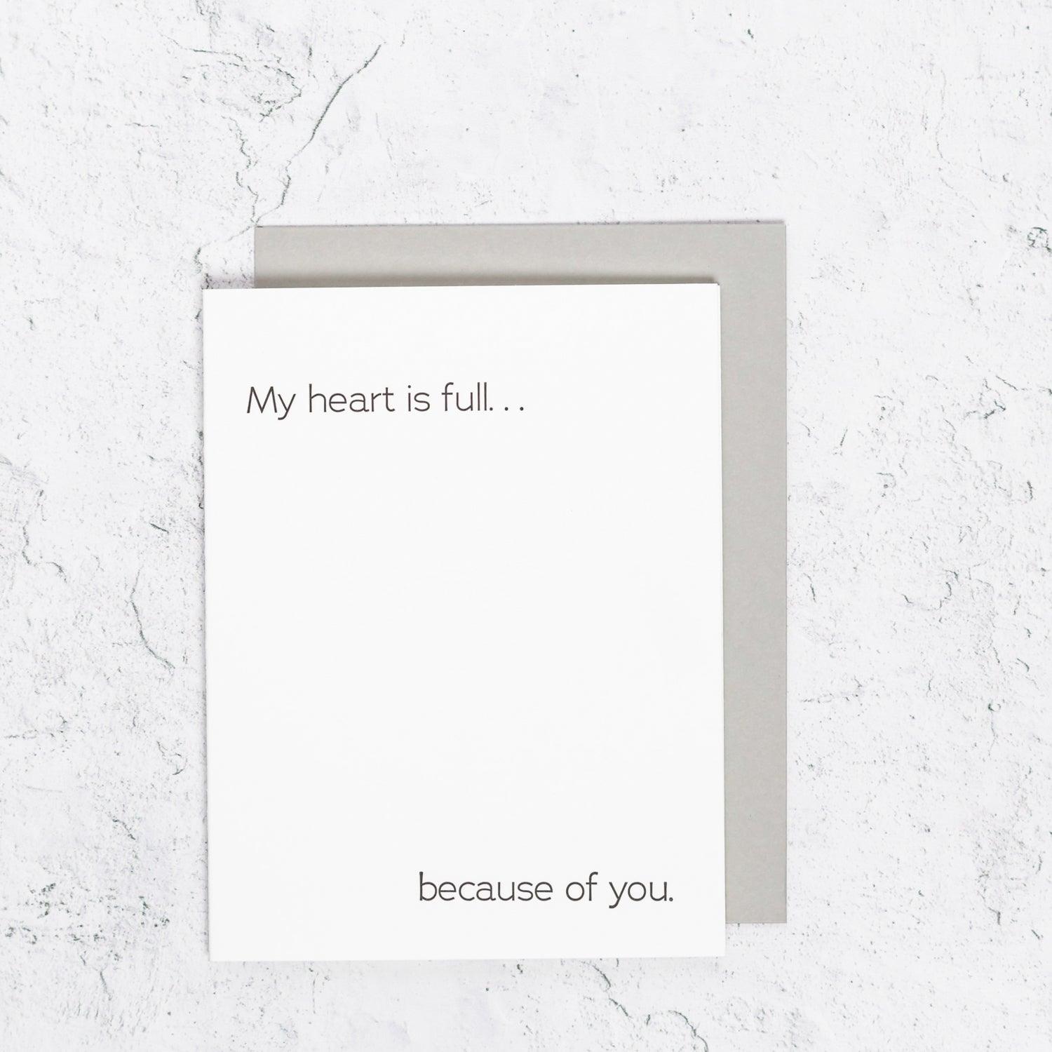 Full Heart Letterpress Card