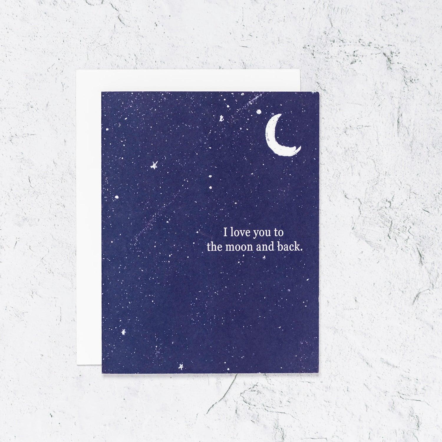 Love To the Moon and Back Letterpress Card Edit alt text  Edit alt text