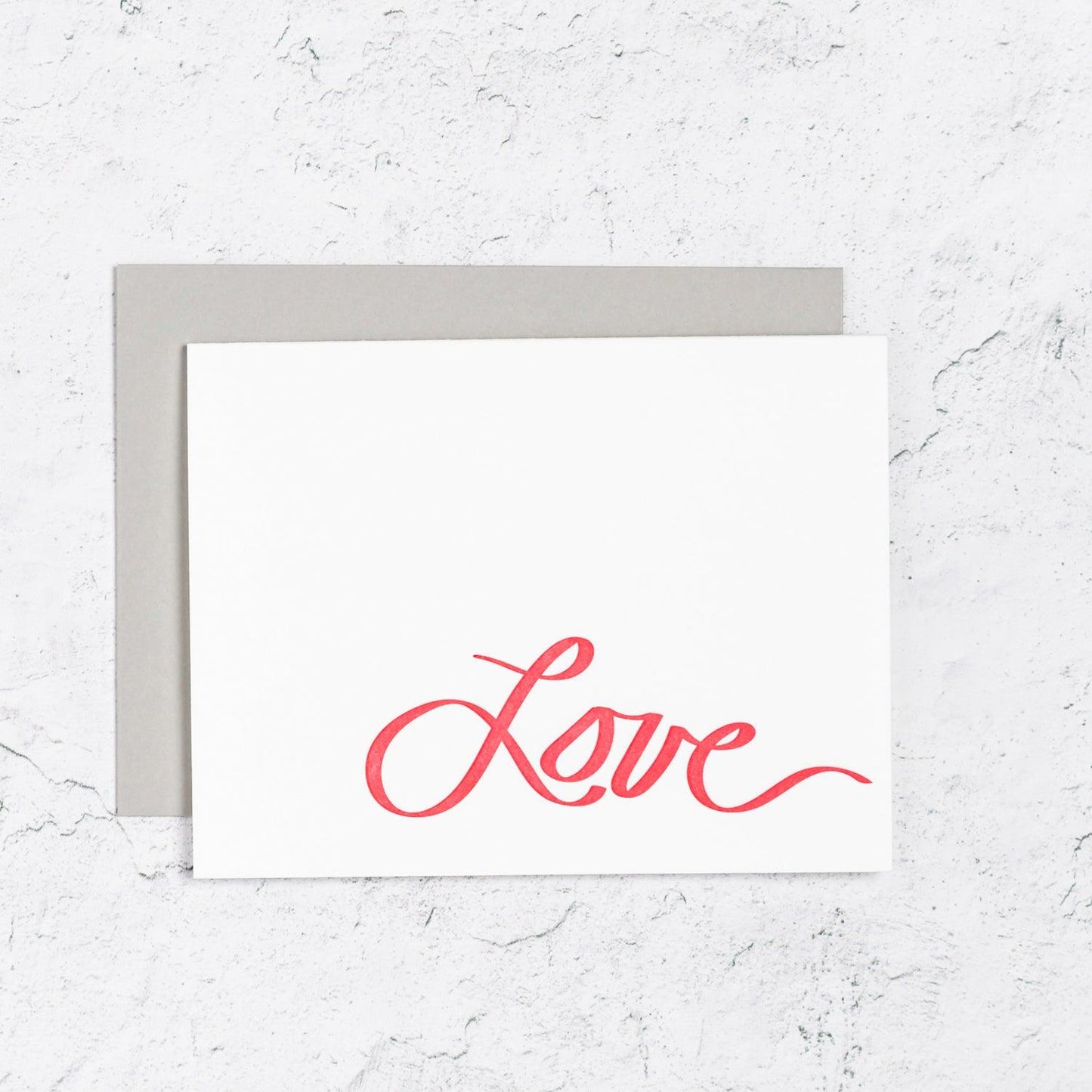 Love Script Letterpress Card