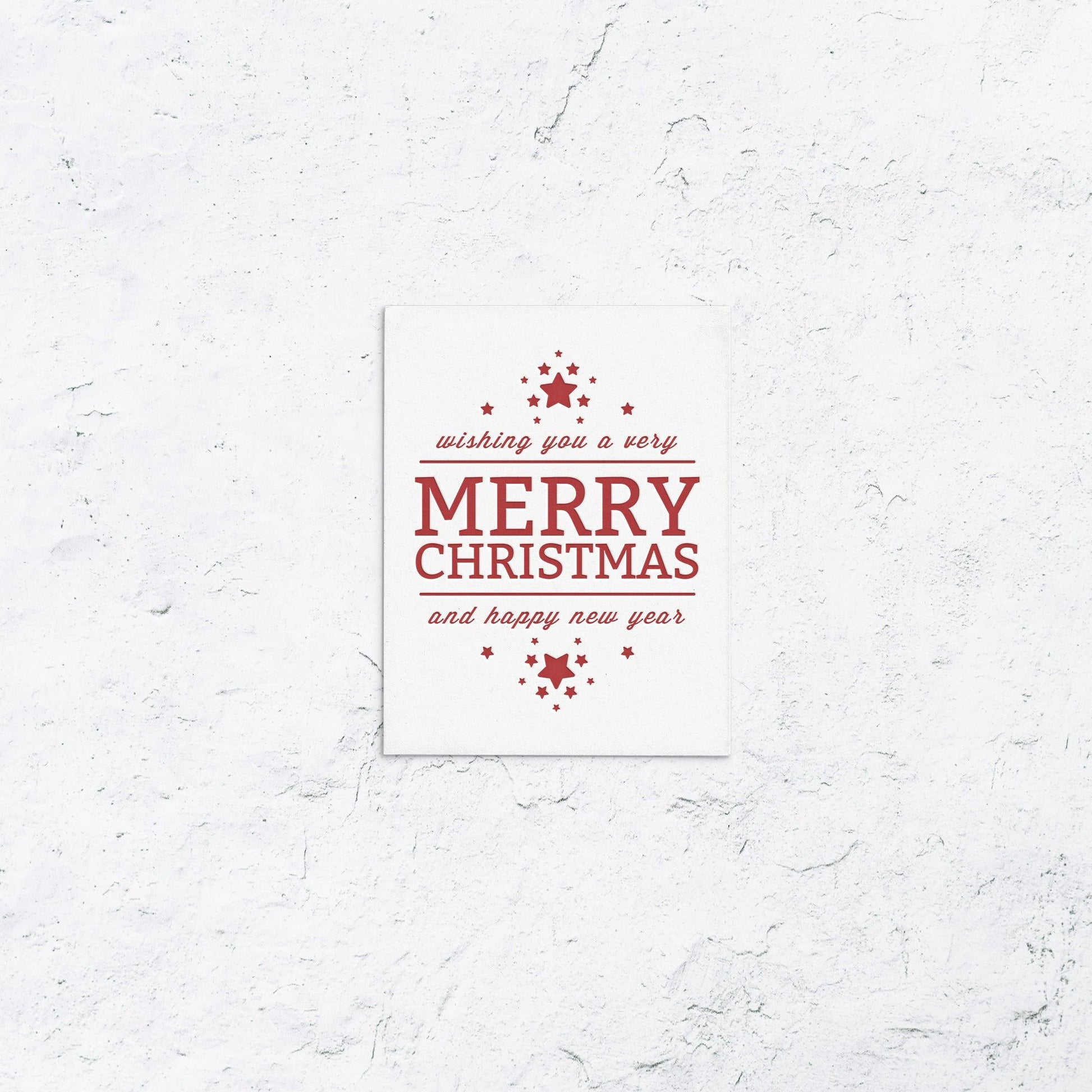 Happy Holidays With Stars Holiday Cards - With Love Paperie
