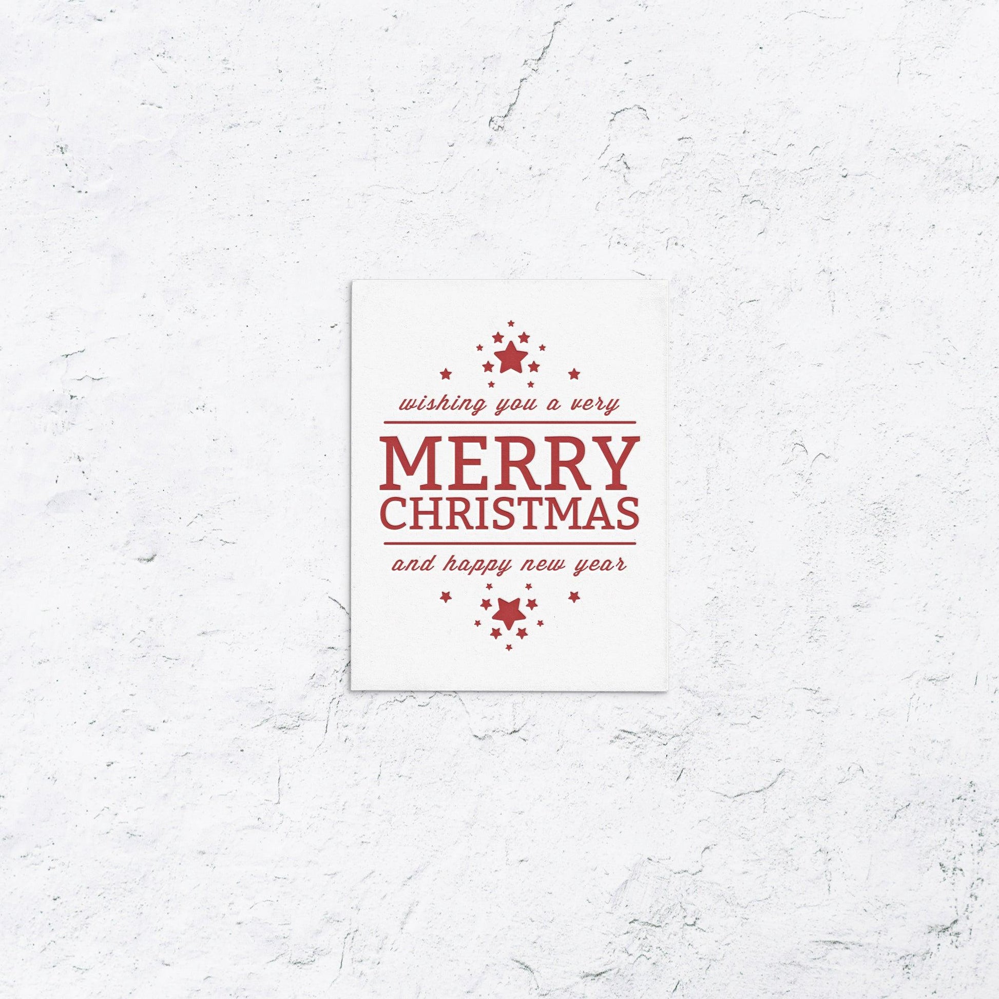 Happy Holidays With Stars Holiday Cards - With Love Paperie