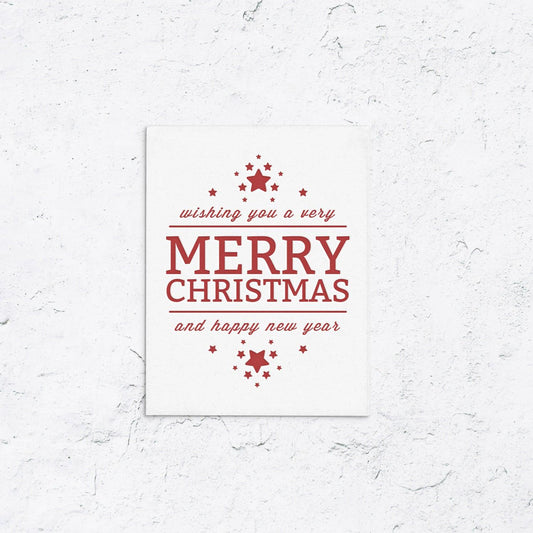 Happy Holidays With Stars Holiday Cards - With Love Paperie