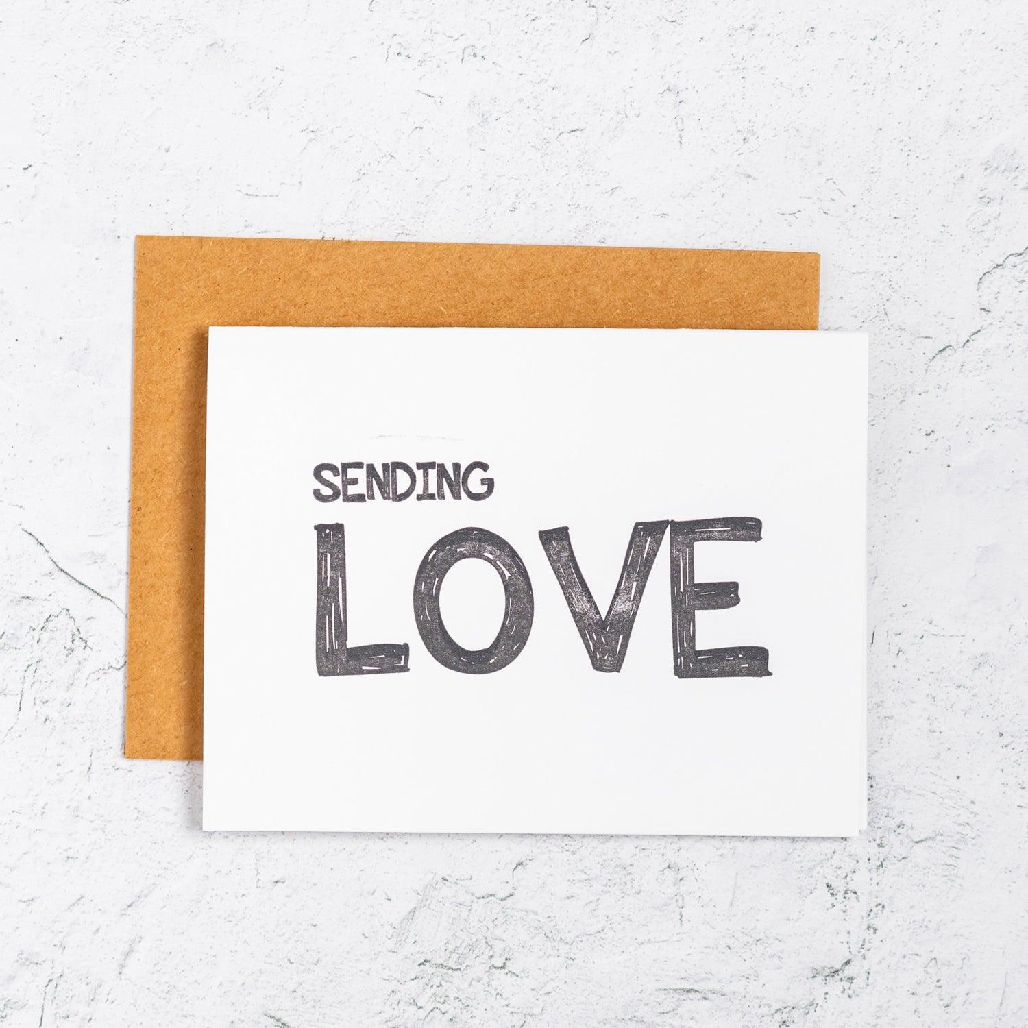 Sending Love Letterpress Cards