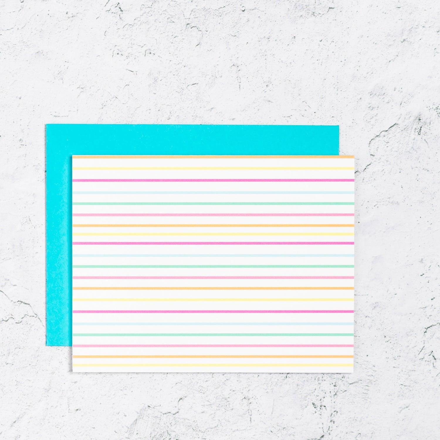 Dots and Stripes Fun Notecard Set - With Love Paperie