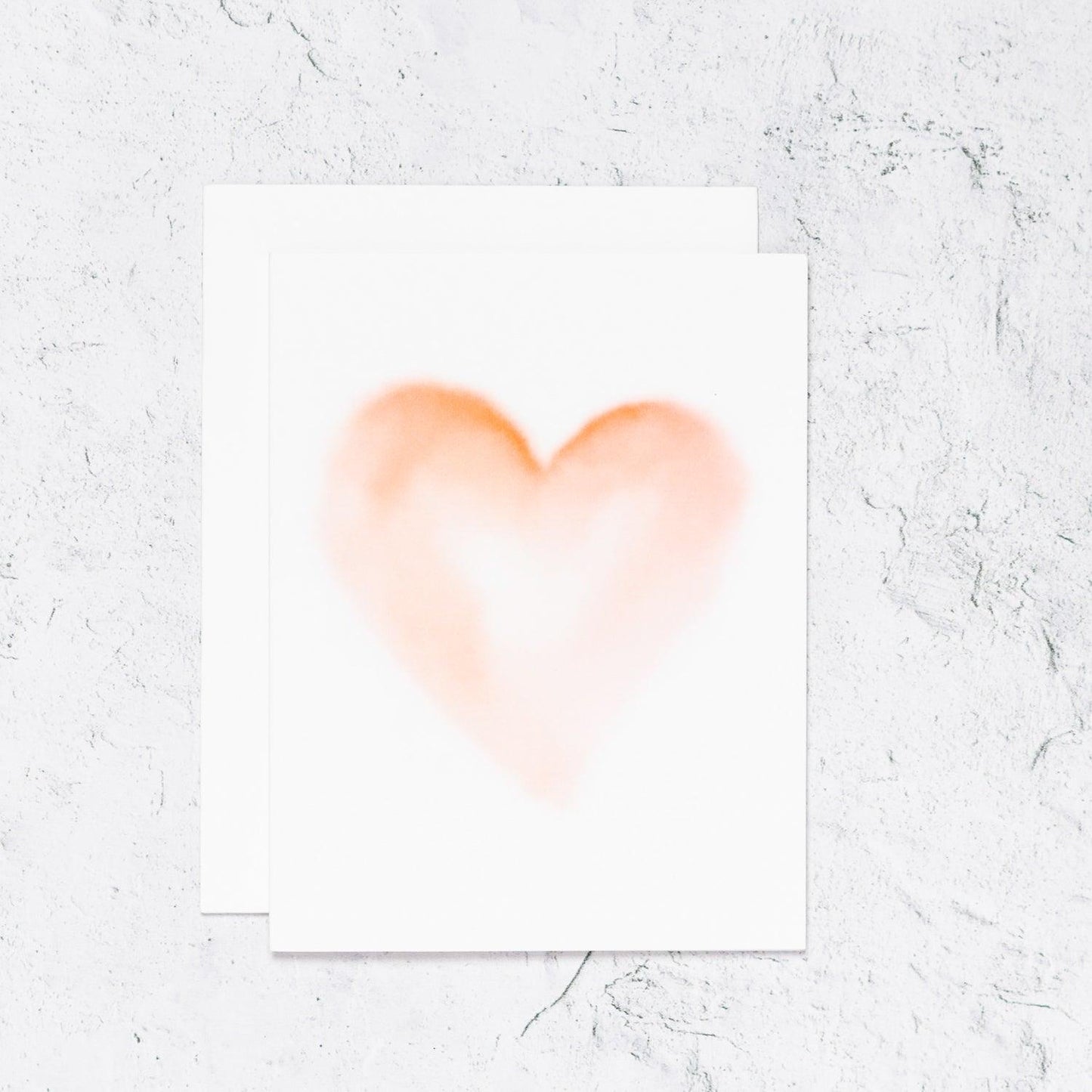 Watercolor Hearts Notecard Set - With Love Paperie