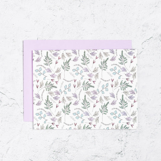 Spring floral and lavender note card set