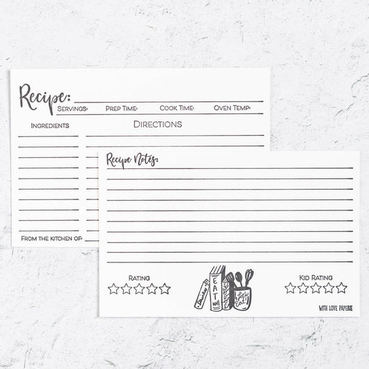 Letterpress Recipe Cards