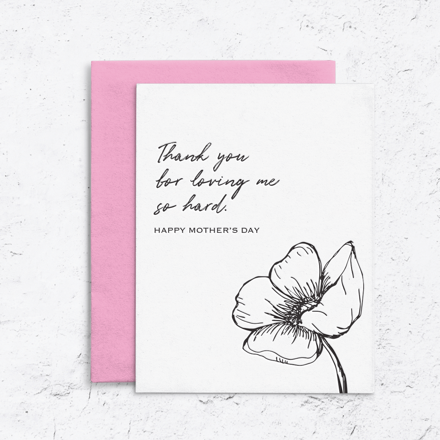 Mothers Day Thank You Letterpress Card