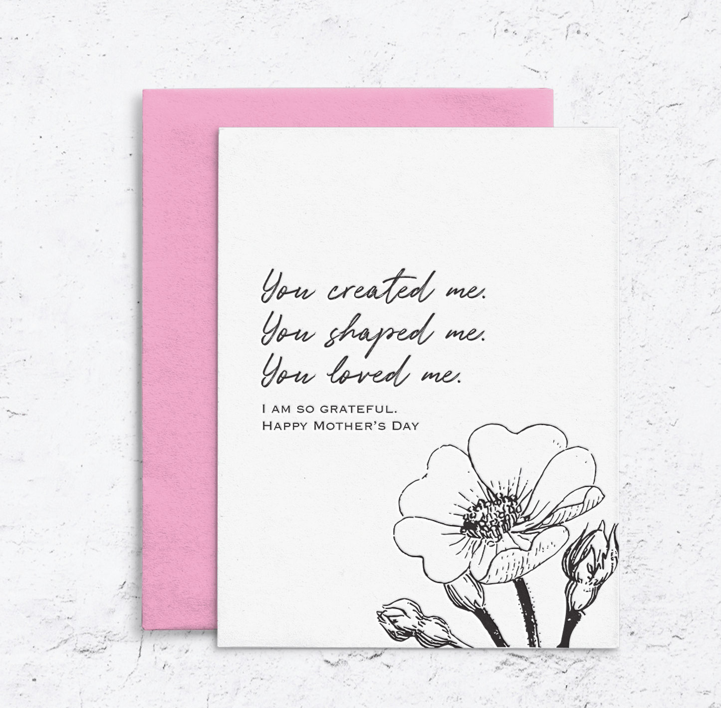 Mother's Day Shaped Me Letterpress Card