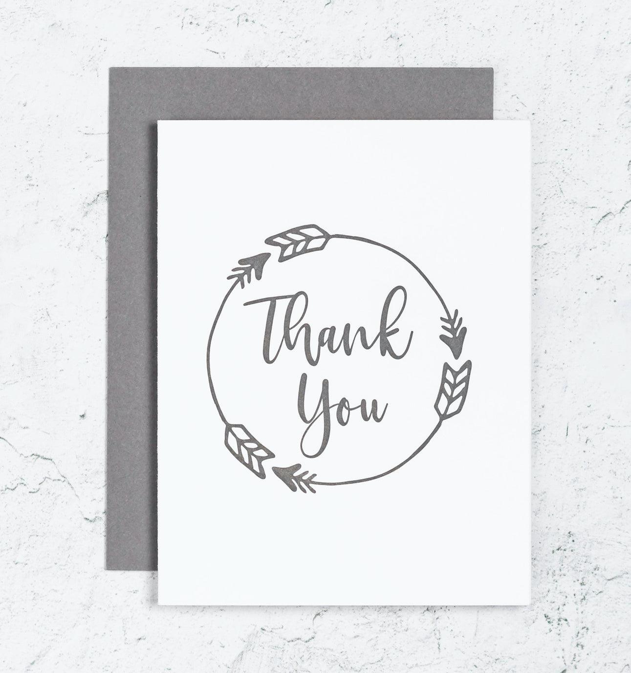 Arrow Thank You - With Love A Paperie