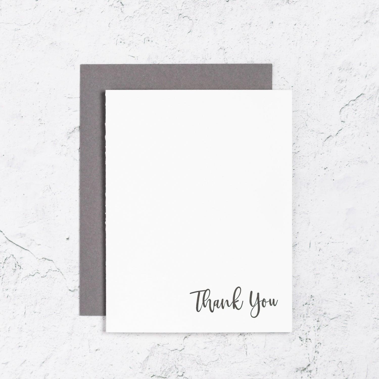 Simple Thank you Letterpress Card